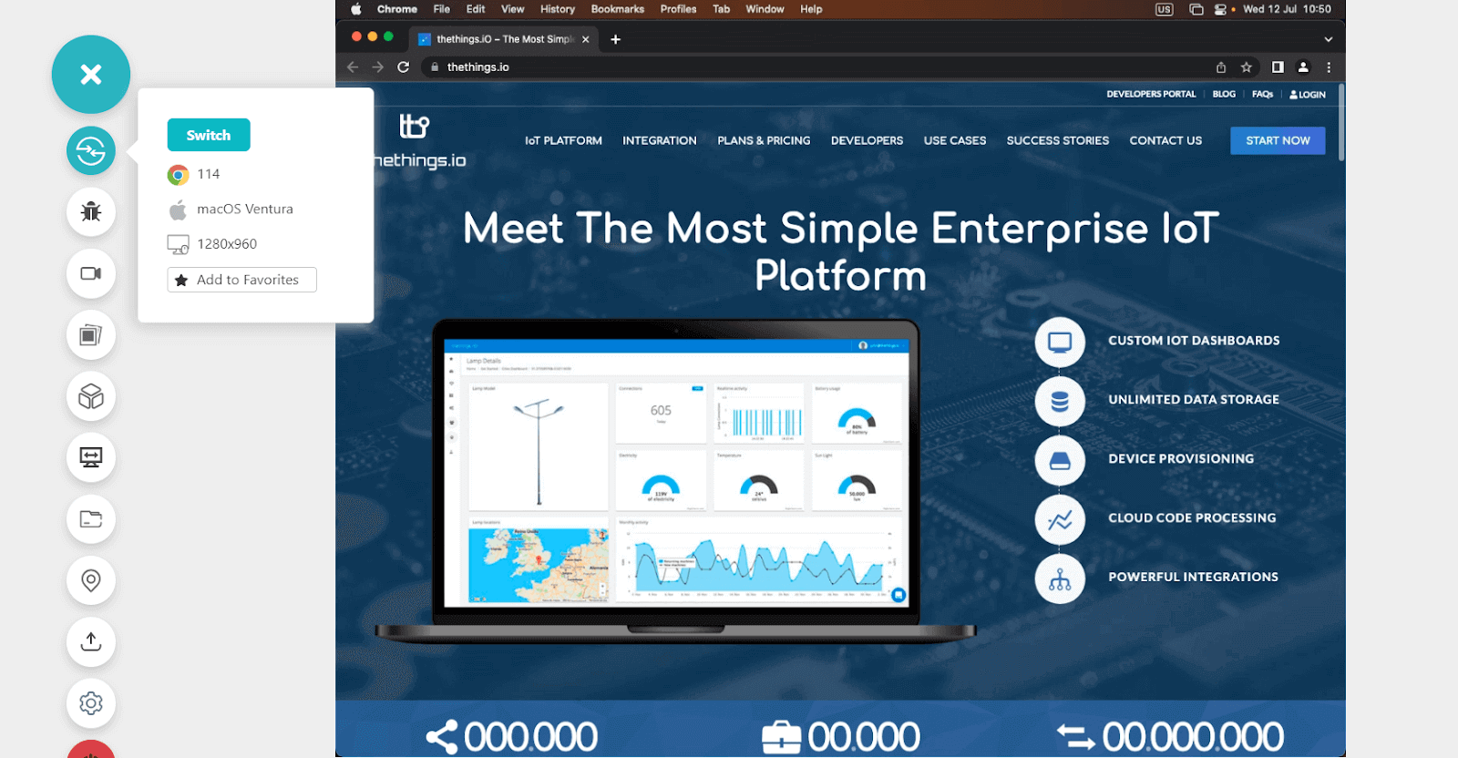 local system and a local browser