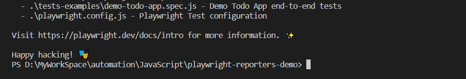 Playwright Reporting node_modules