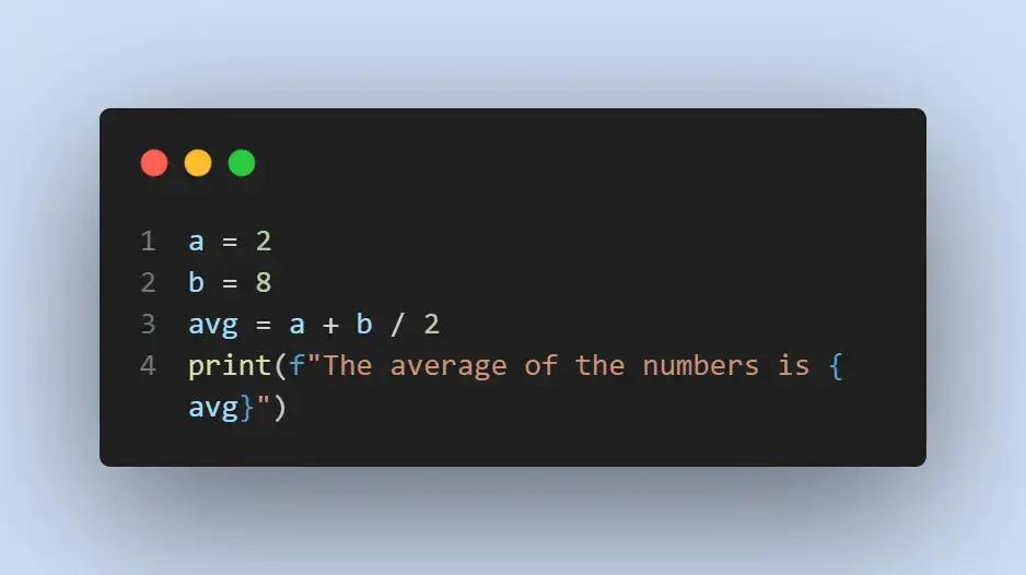 Python code according to the instruction set