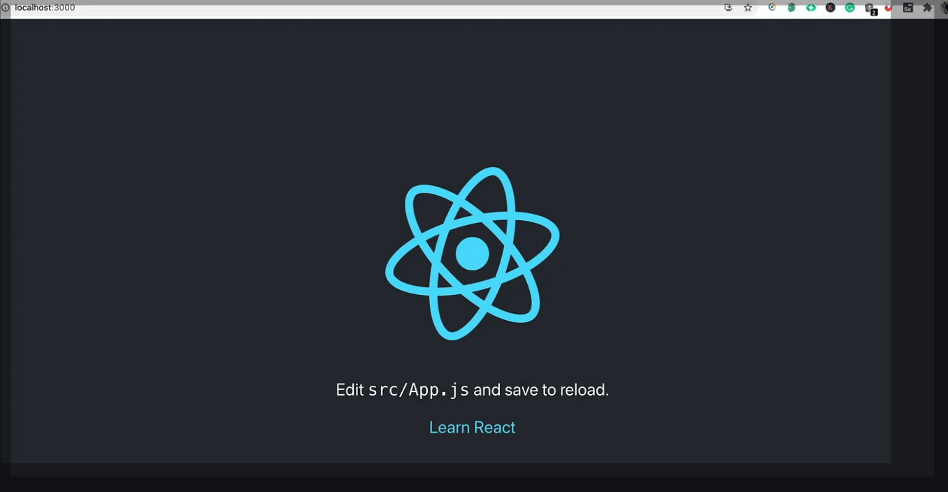 React app starts playwright