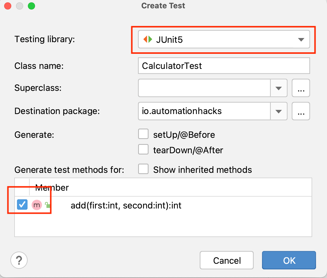 select-junit-and-ensure