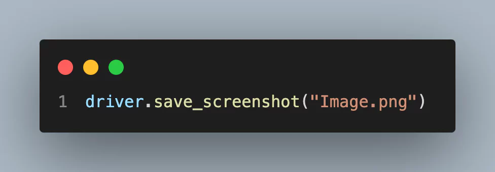 selenium's driver save screenshot