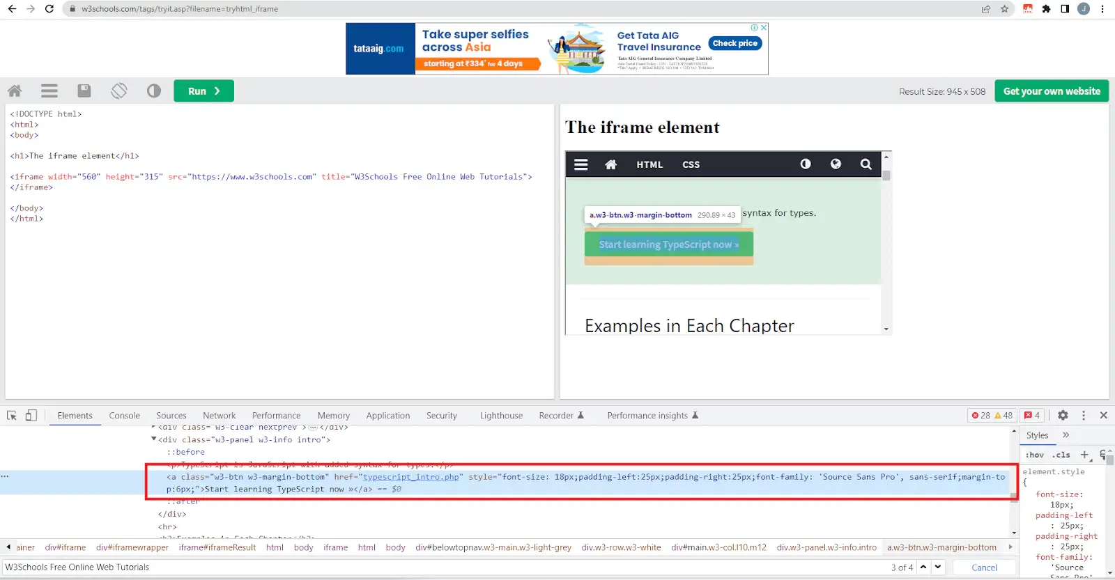 chaining is continued in this step