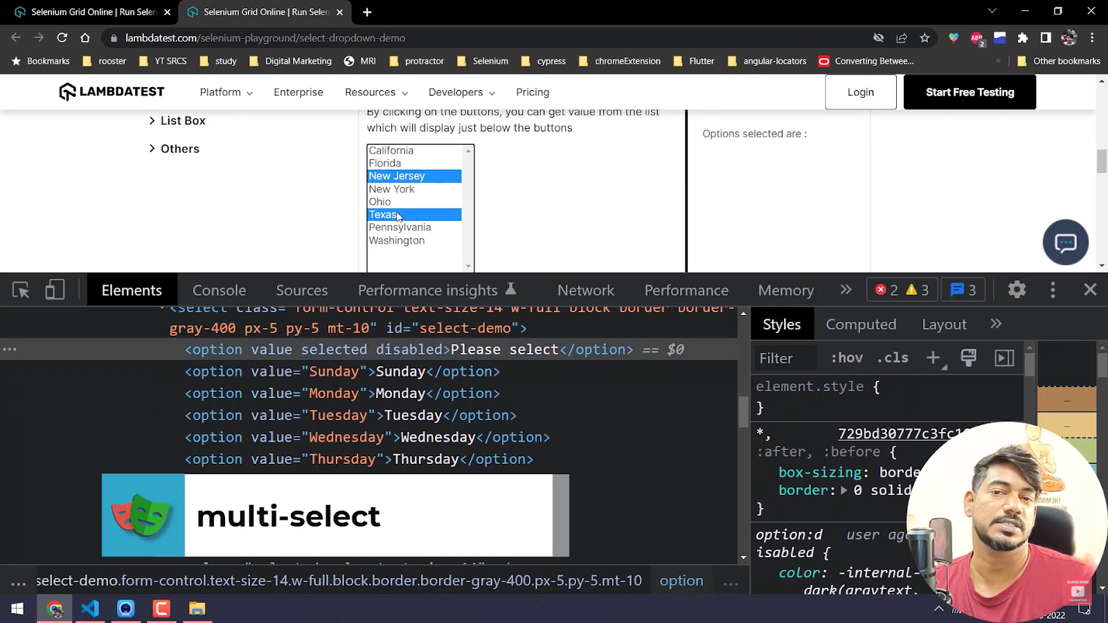 Data driven testing framework