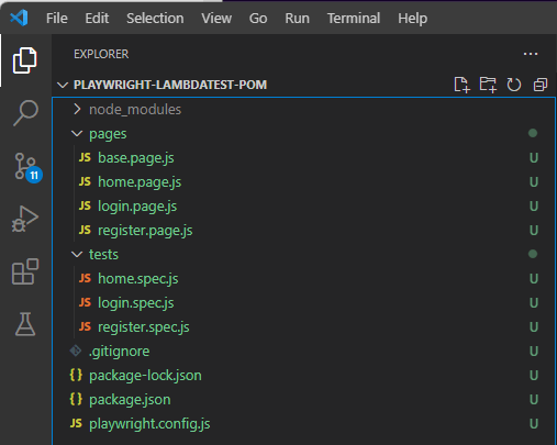 Playwright Page Object Model look like