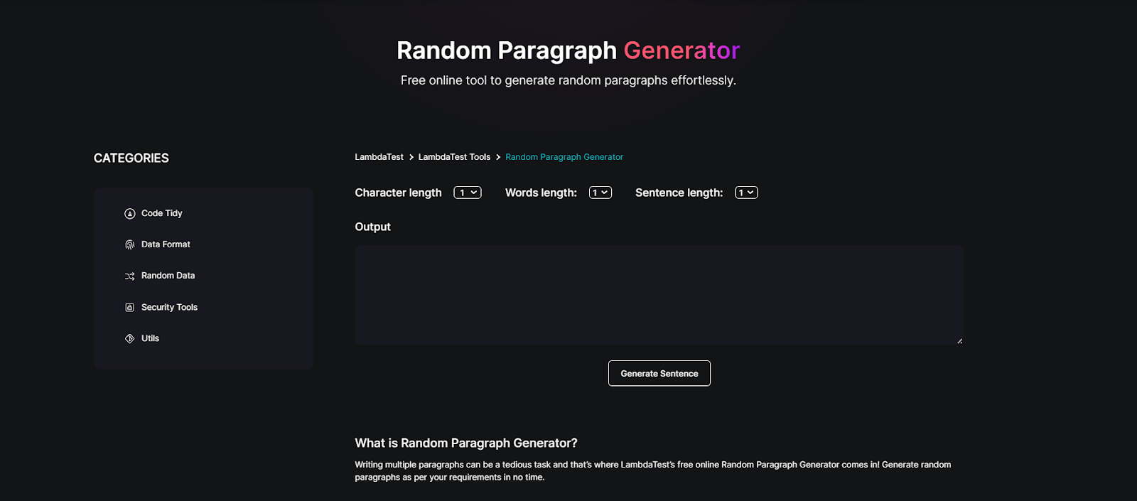 Random Paragraph Generator