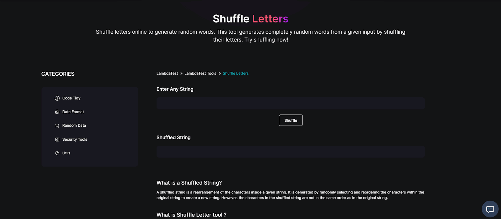 Shuffle Letters