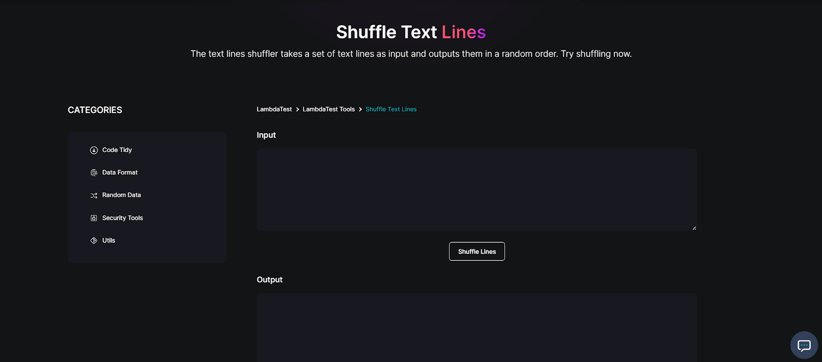 Shuffle Text Lines