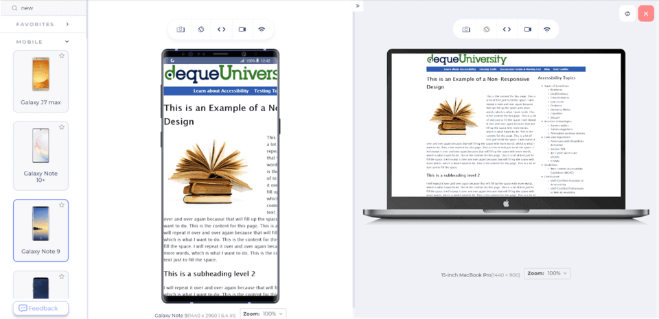 Snapshot from LT Browser deque university