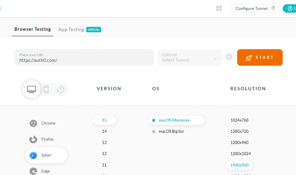 System Testing Config