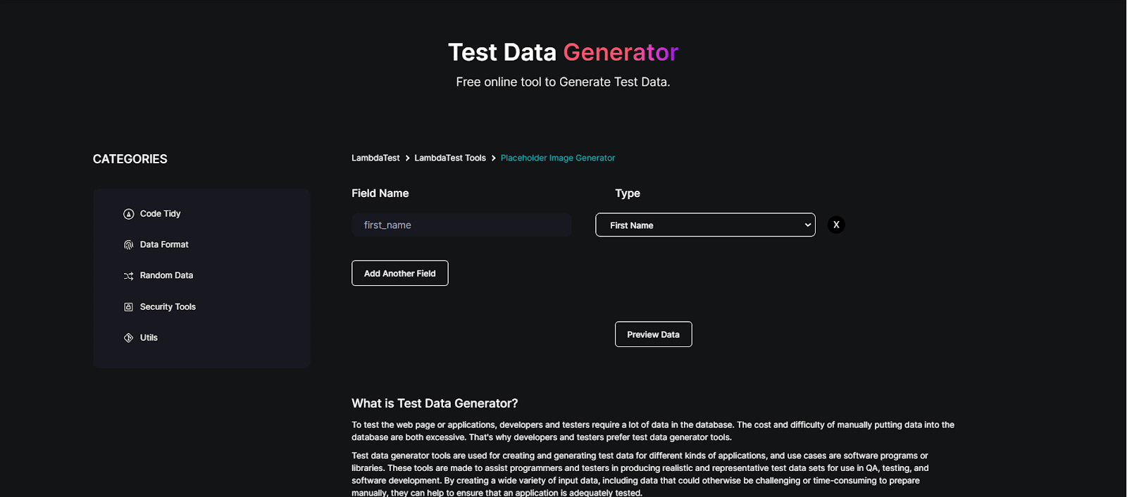 Test Data Generator