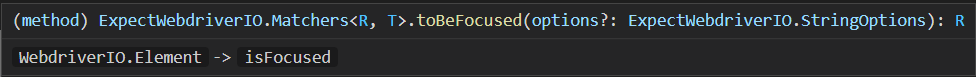 toBeFocused-Parameters