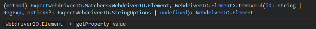 toHaveId Parameters