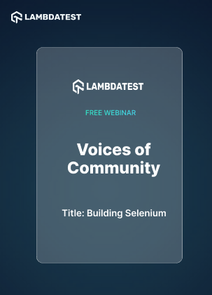 Building Selenium: Webinar