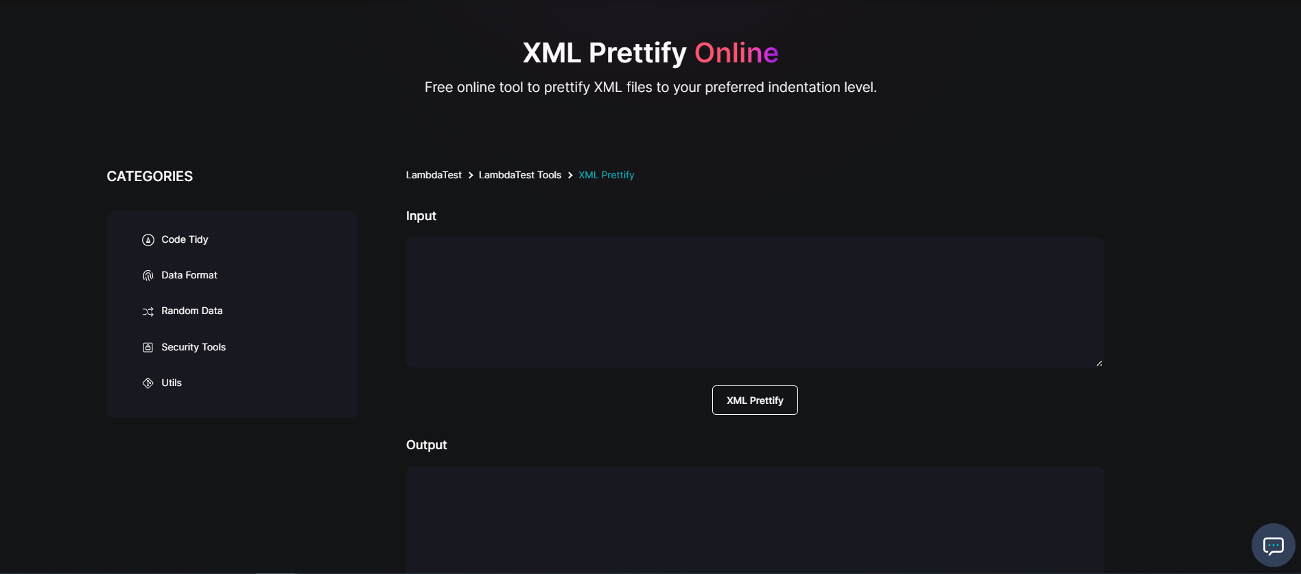 XML Prettify  free tool