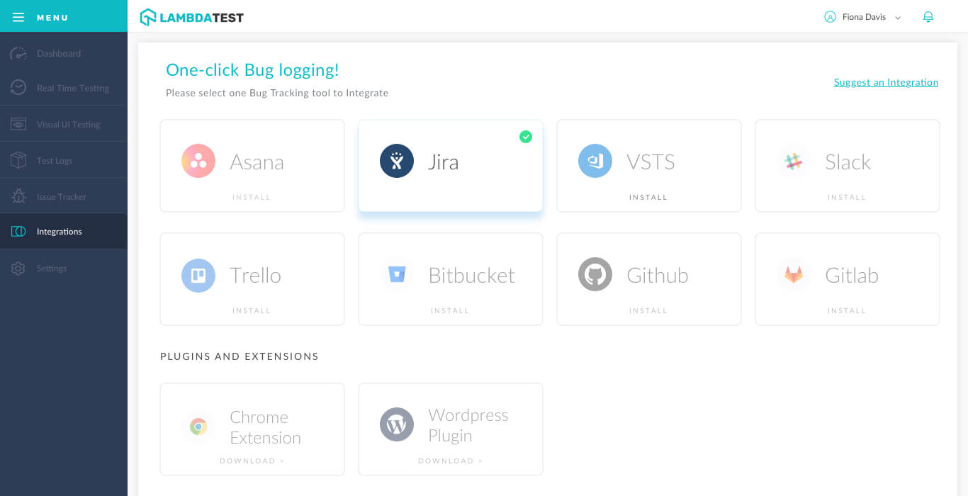 LambdaTest Jira integration