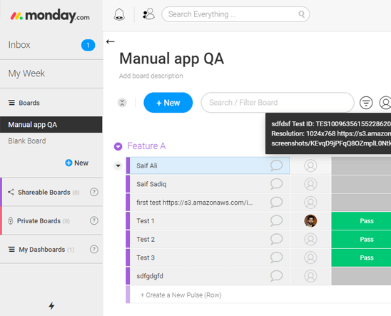 LambdaTest Monday.com integration