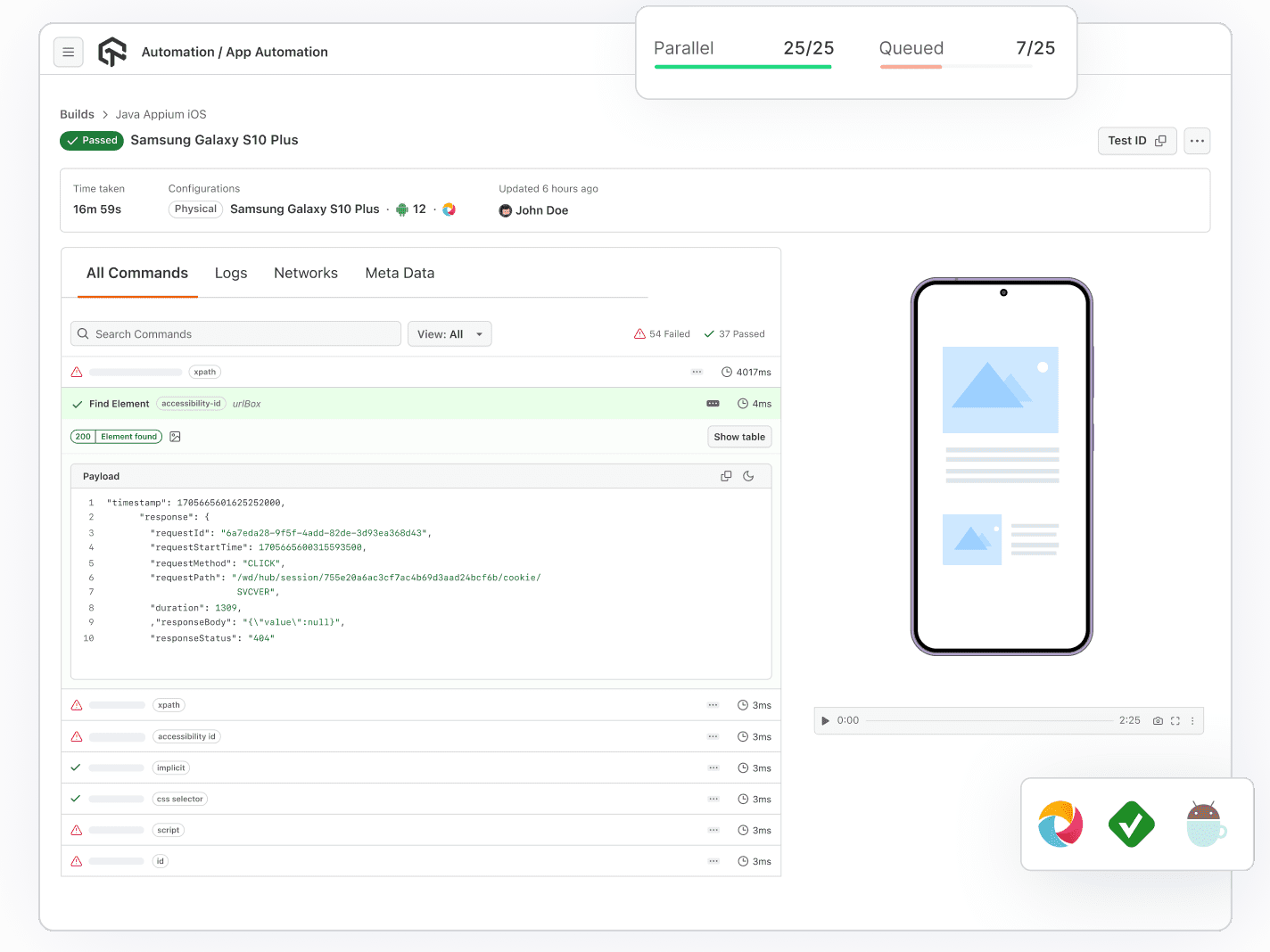 Appium Automated Testing with Samsung Galaxy Z Fold4 Emulator on Cloud