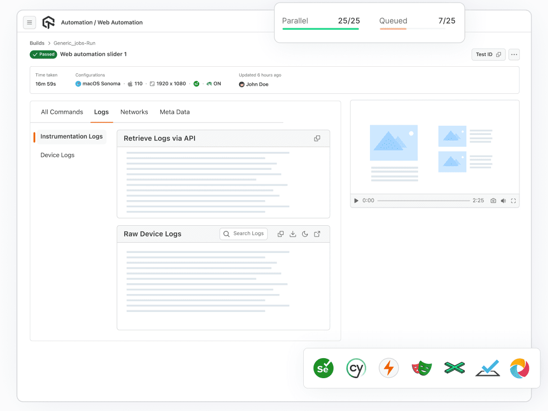 Automated Testing On Online Mac Device