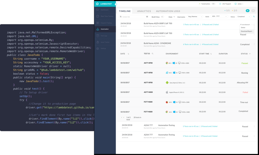 Selenium Test Automation on Online Desktop Android and iOS Mobile Browsers 