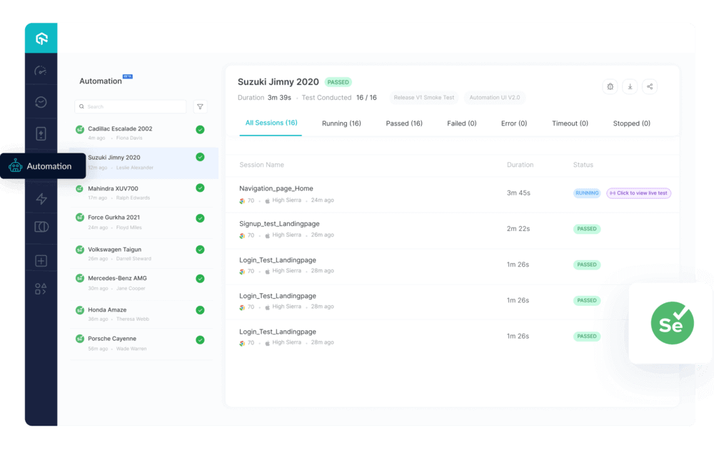 Selenium Test Execution