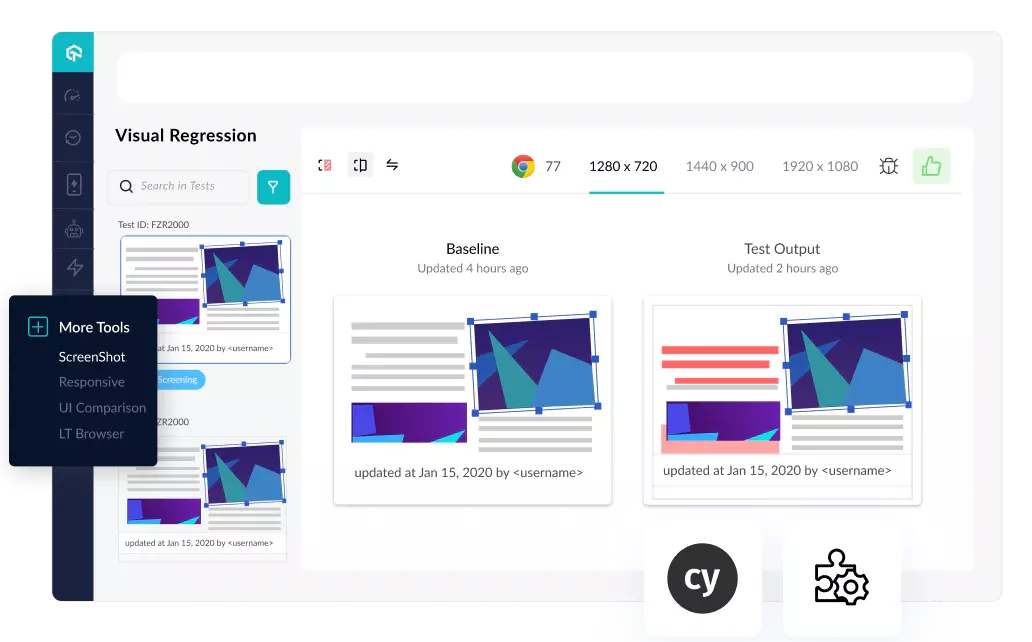 Cypress Visual Regression Plugins