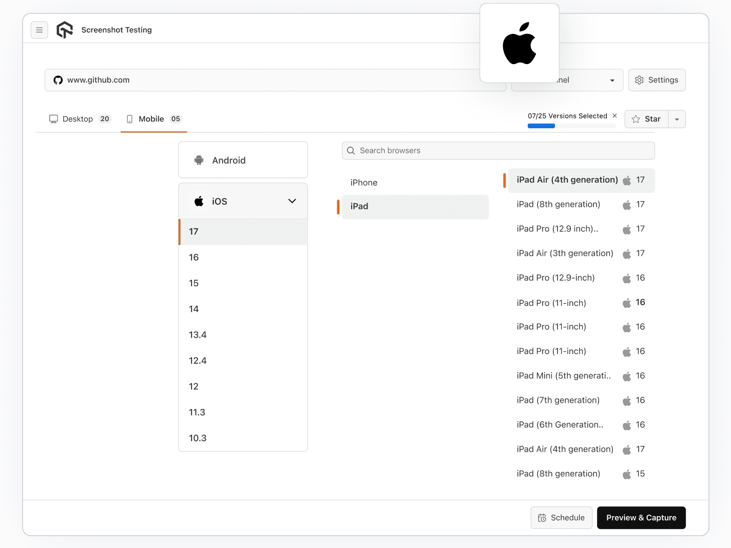 Faster Automated Screenshot Testing