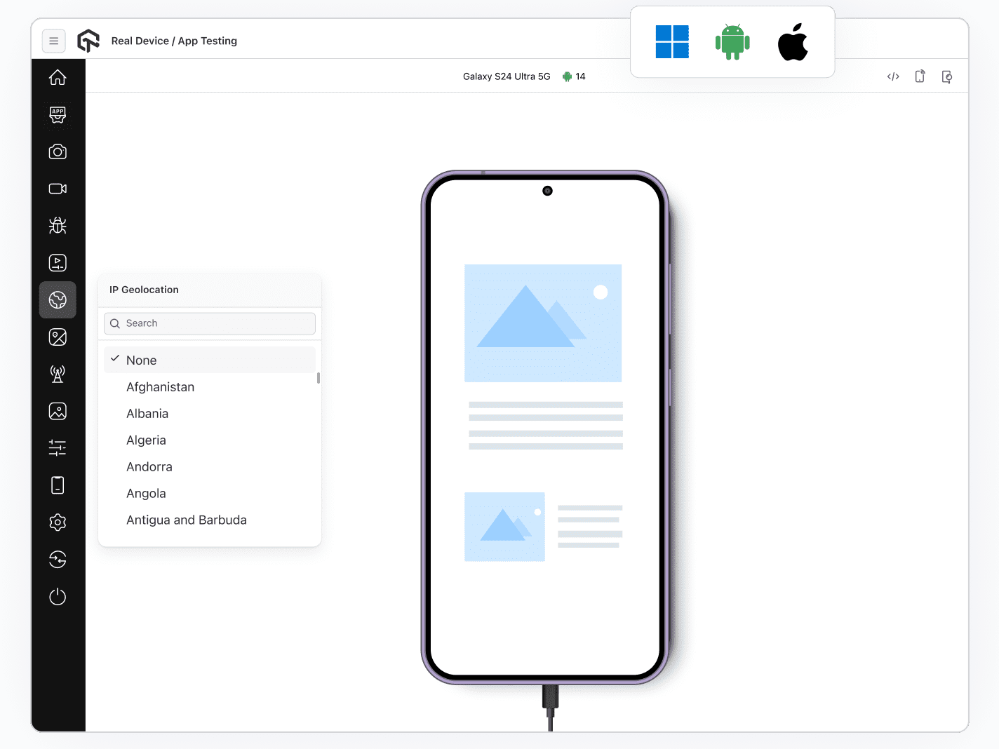 Geolocation Testing from 50+ Countries