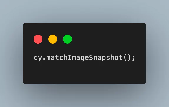  code cy.matchImageSnapshot() captures