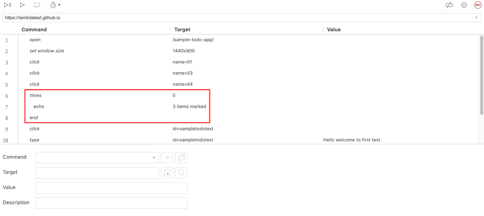 complete the times block