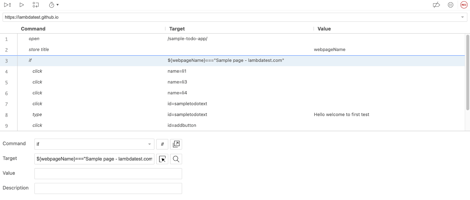 Creating If block