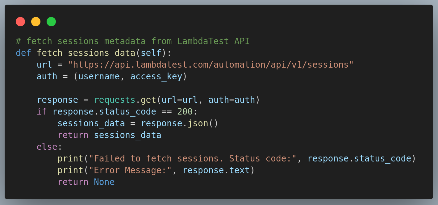  return the JSON data from the function else