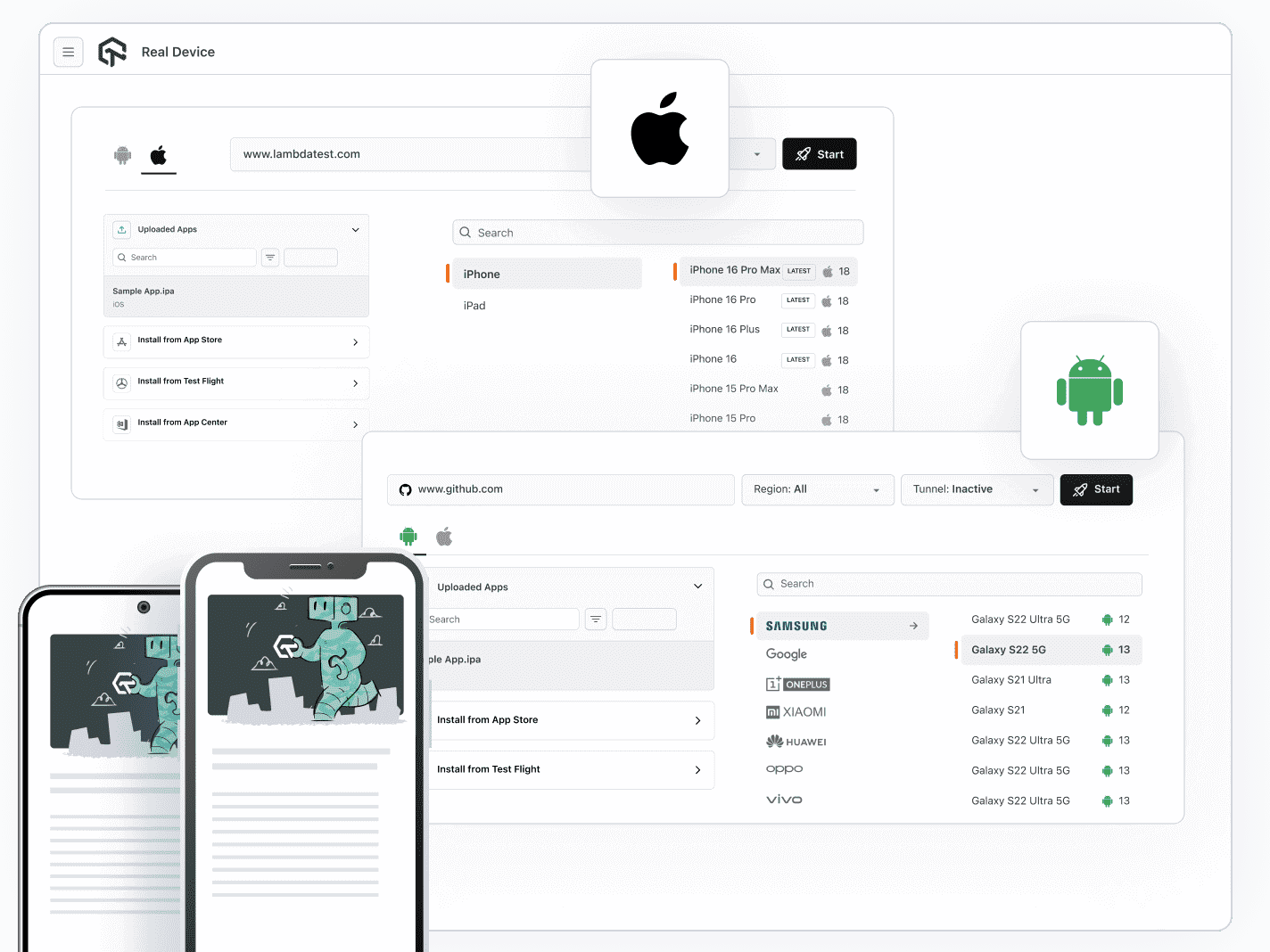 LambdaTest Device 