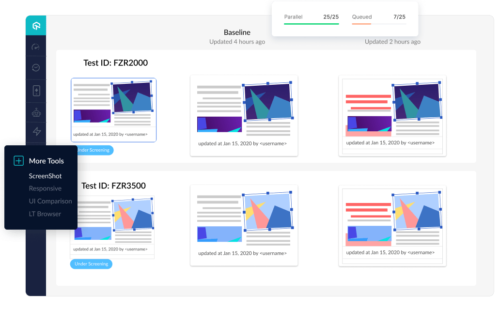 Visual Regression Advanced Options