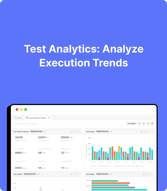 Test Analytics: Analyze Execution Trendsd