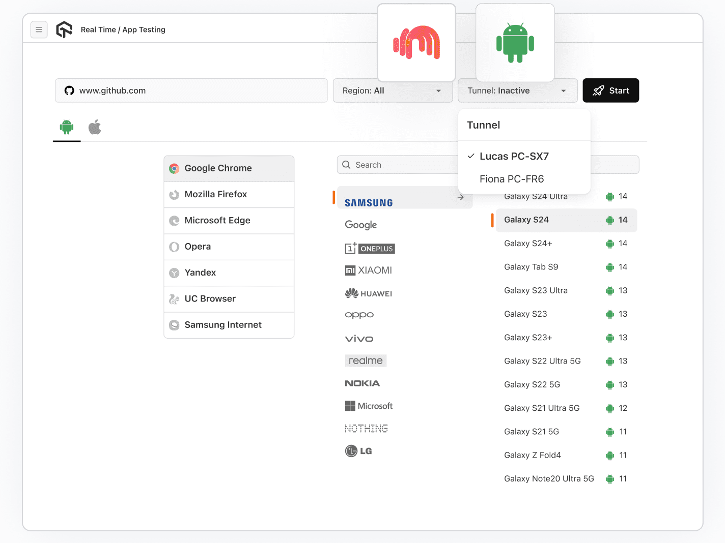 Test Locally Hosted Webpages on Android