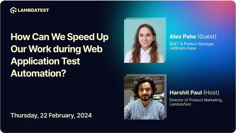 How Can We Speed Up Our Work during Web Application Test Automation?