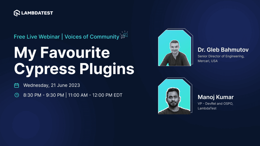 Webinar- My Favorite Cypress Plugins