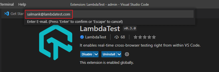 LambdaTest User Profile