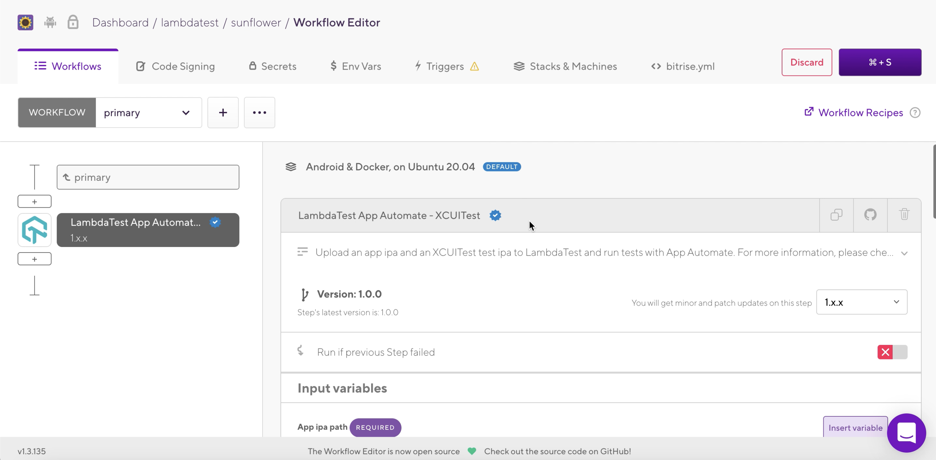 Bitrise Integration CI/CD Dashboard