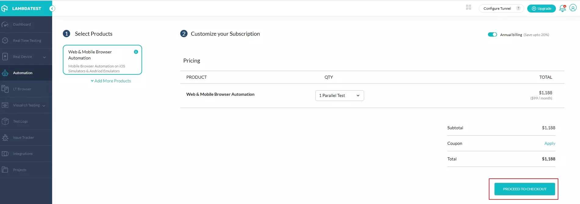 Pricing Page